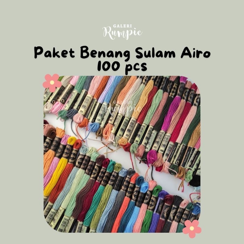 [GROSIR] Paket Benang Sulam AIRO 24pcs/50pcs/100pcs