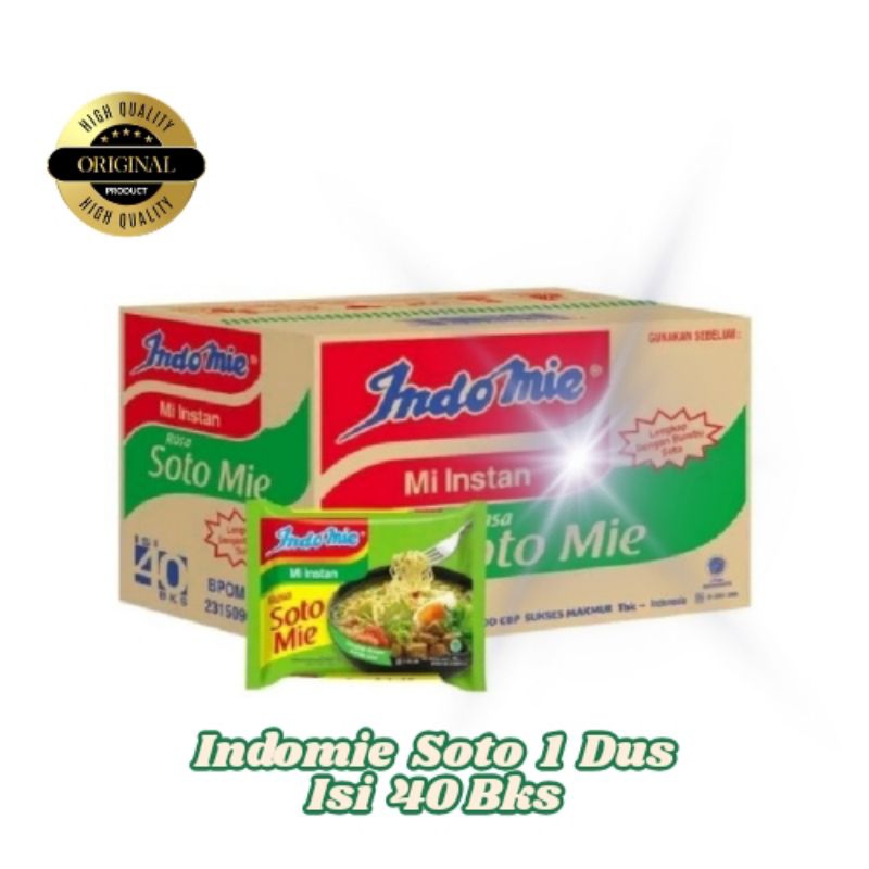 

Indomie Rasa Soto 1 Dus Isi 40Bks x 70gr