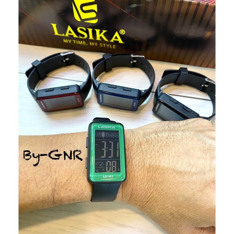 Jam VIRAL,,Jam Tangan Unisex Cewe/Cowo Lasika Digital Segi Panjang Water