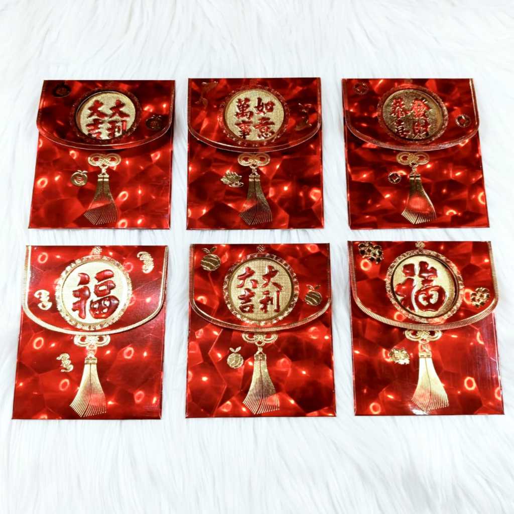 

Angpao Imlek Netral 4182 | Angpau Ukuran Standar Bahan Hologram Tebal Isi 6 Mix Motif