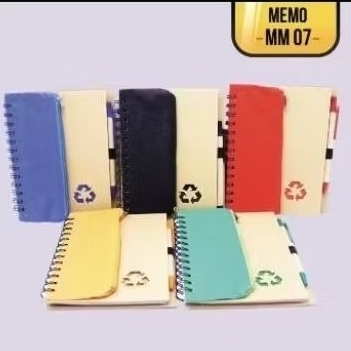 

agenda Memo notes daur ulang ramah lingkungan plus pen set recycle produk series