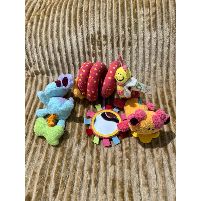 Preloved ELC Butterfly Dots Plush Toys Baby Stroller Toys (Tarik Getar) - mainan genggam anak bayi t