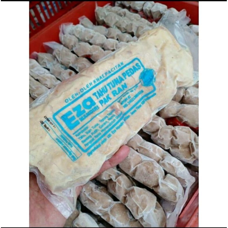 

TAHU TUNA PEDAS Eza Mandiri Pak Ran/Tahu Tuna Pedas Khas Pacitan/frozenfood