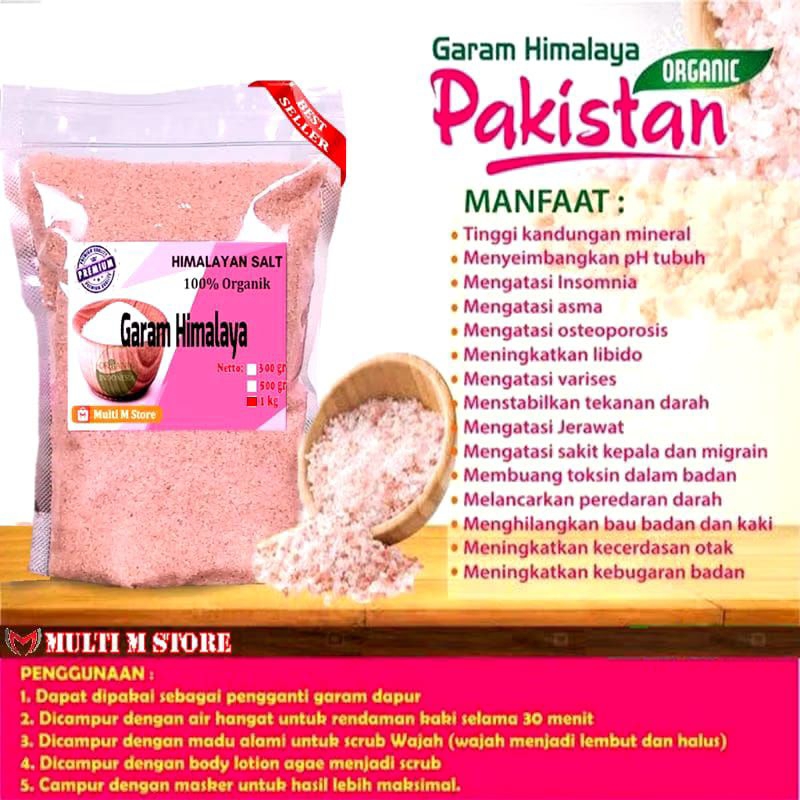 

[ORI] 1 Kg Garam Himalaya Premium | Himalayan Pink Salt Fine