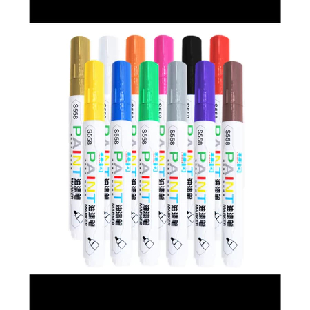 Spidol Marker warna permanen Spidol Ban Paint Marker serbaguna