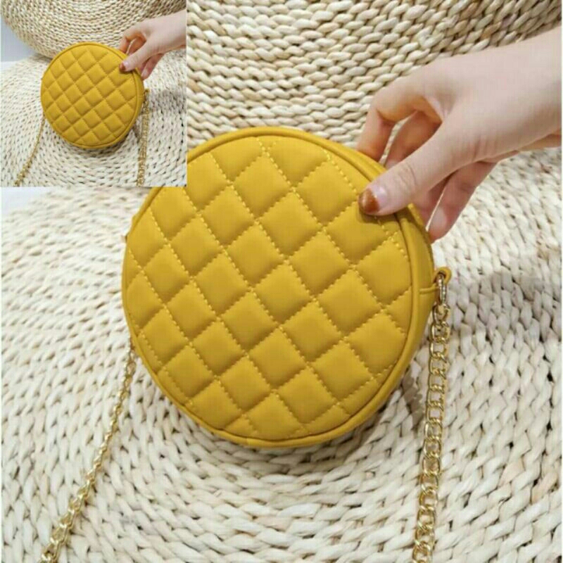 Tas Selempang Kulit Kuningan