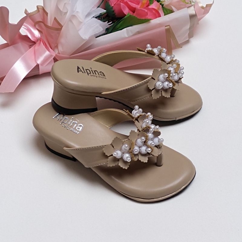 Hak Kaca Tinggi Hak Shandal Sepatu Sandal Hill Heel Ank Kecil Sol Empuk Fashion Anak Perempuan Perem