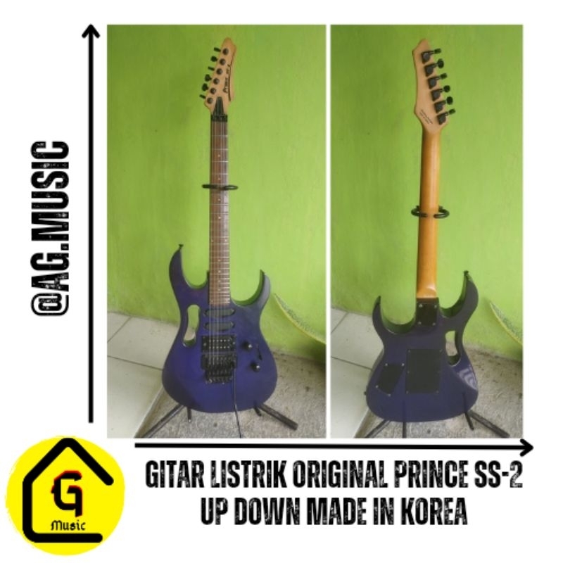 GITAR LISTRIK ORIGINAL PRINCE SS-2 UP DOWN MADE IN KOREA SECOND / BEKAS MURAH