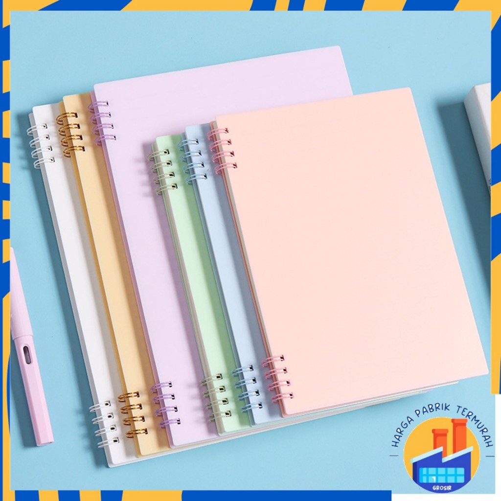

HPT Notebook A5 Buku Catatan 80 Lembar Buku Diary Aesthetic Sketch Book 8 Lubang Binder Buku Tulis Sekolah Kantor Notebook Jurnal Spiral Cover Pastel