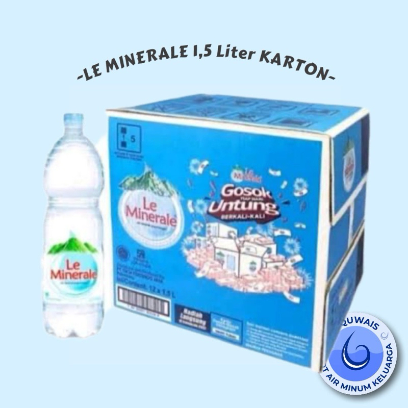 

LE MINERALE 1500 ml / 1,5 liter PERKARTON MAKASSAR