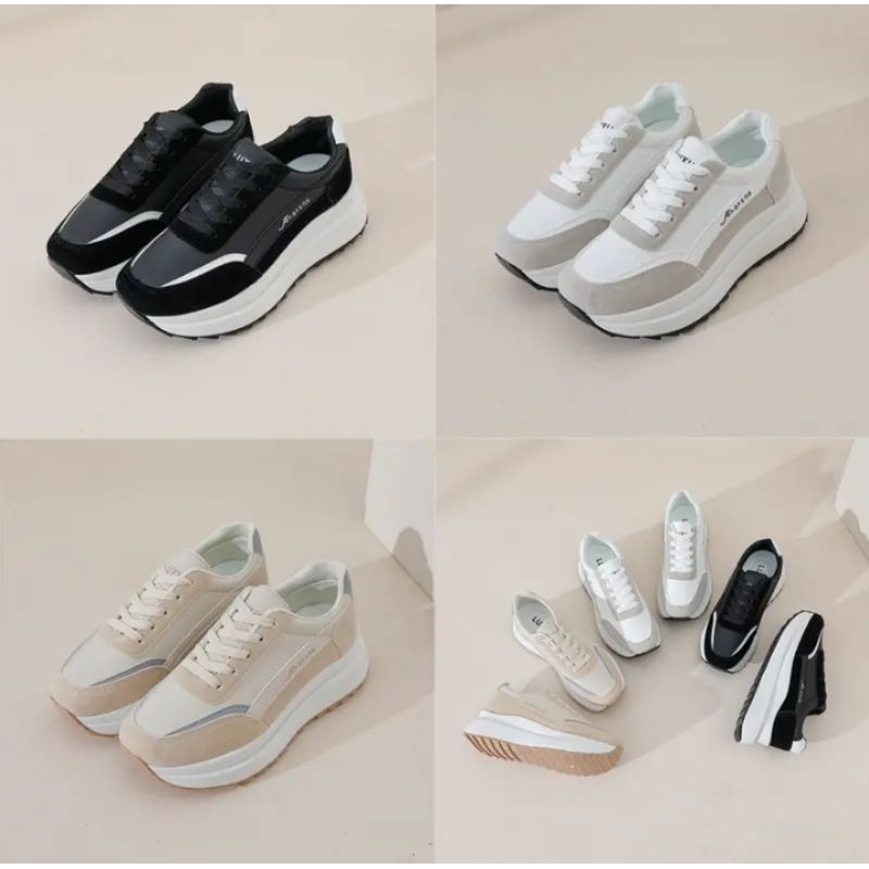 luxus Hanna sepatu sneaker kasual wanita