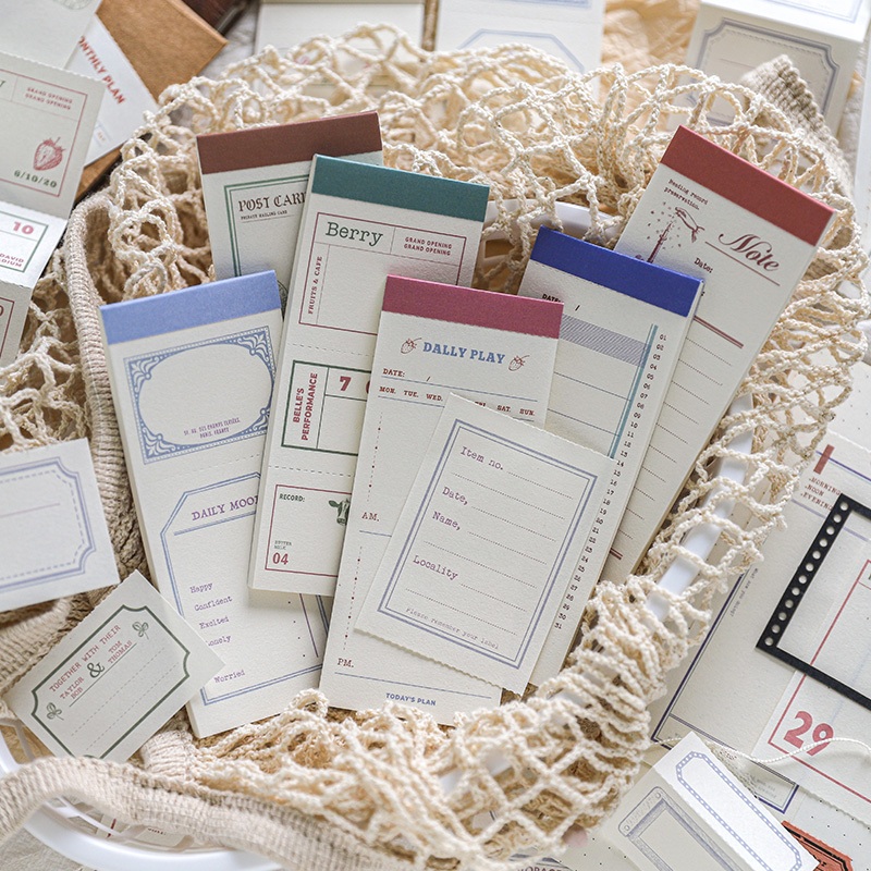 

30 Lembar Kertas Hias Seri Ofta 5x12cm Untuk Dekorasi Scrapbook Bullet Journal Diary Jurnal Retro Vintage