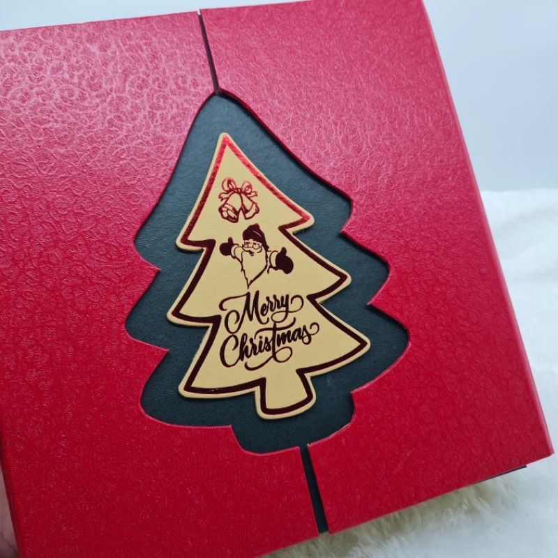 

Box magnet tengah 22x22x8cm kotak kue lapis legit Natal Imlek / hamper Lebaran / idul fitri