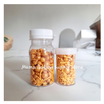 

Edible Sprinkle MIX GOLD Topping Hiasan Dekorasi Kue Cake Decor -+50 g