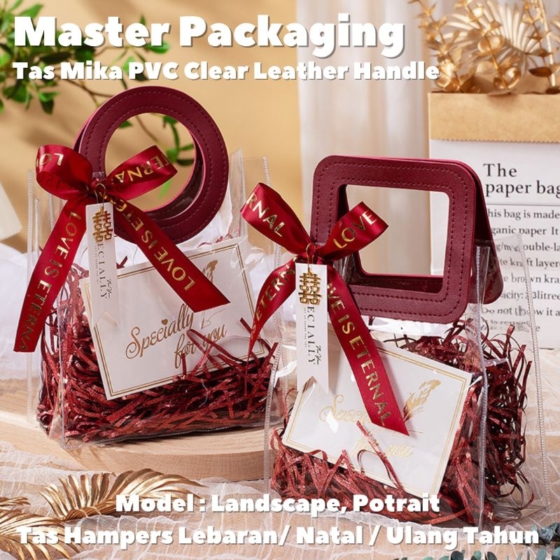 

Tas Mika PVC Uk 18x10x20 Bening Premium / Ulang Tahun Lebaran Natal