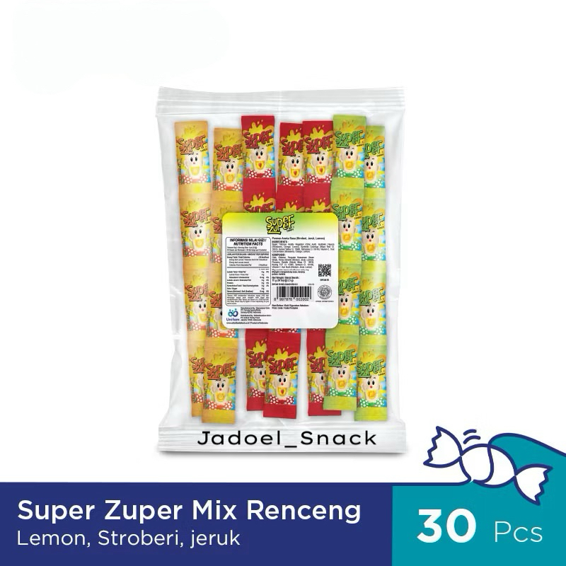 

Permen Super Zuper 30 X 2.5 Gr Rasa Asem Manis by Jadoel_Snack