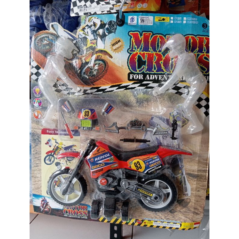 Mainan Anak Cowok Motor Polisi RESPOL Motor motoran Motor Cross