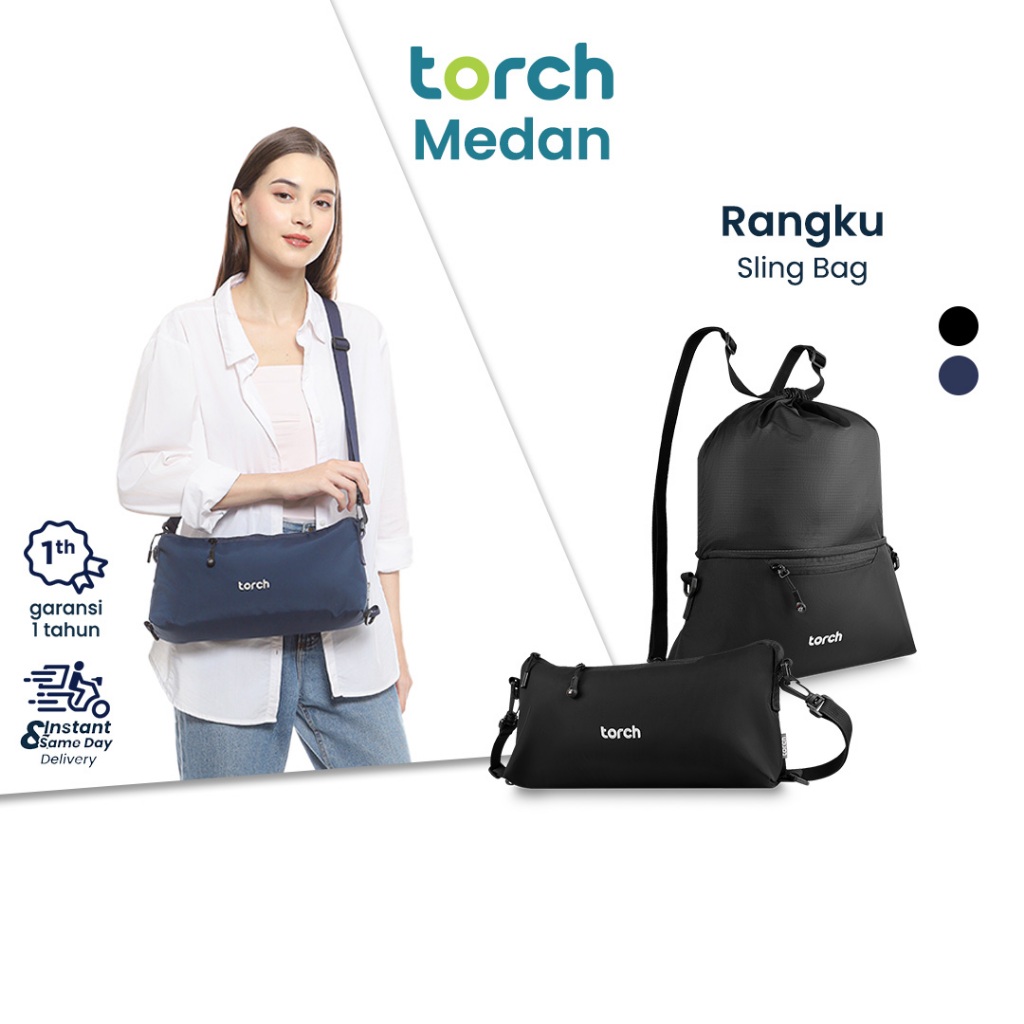 TORCH Rangku Sling Bag Daily Tas Pinggang Tas Selempang Aktivitas Olahraga Jogging Pria Wanita Kerja