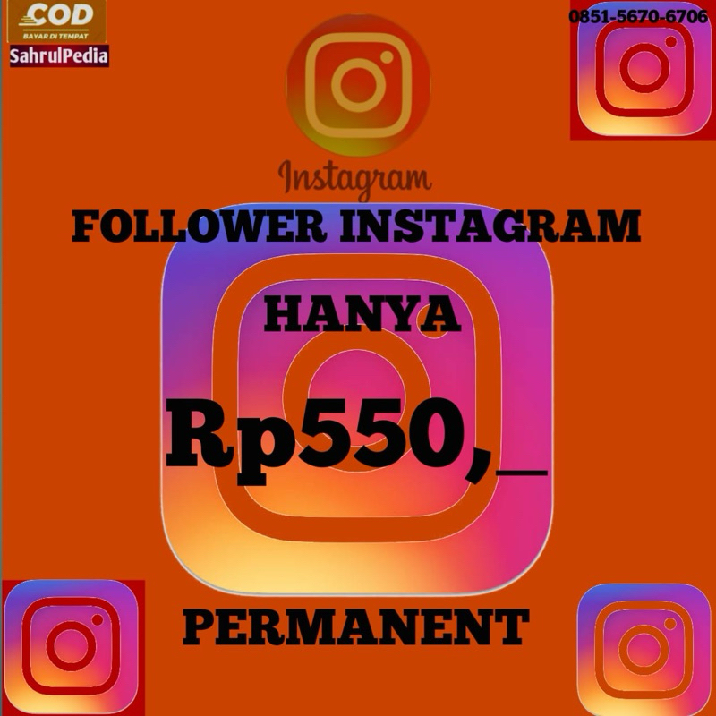 PROMO 100 FOLLOWER INSTAGRAM PERMANEN