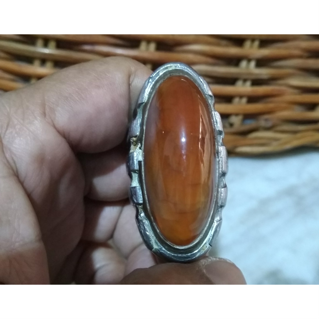 batu akik pandan merah natural