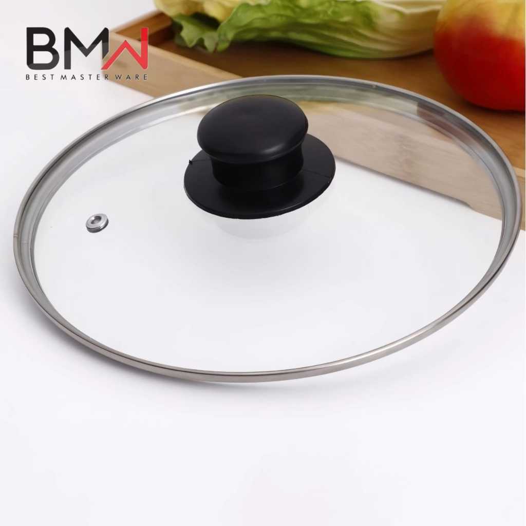 Tutup Kaca Panci Teflon Pan Kuali Wajan Penggorengan Tutupan Mangkok Penutup Kaca