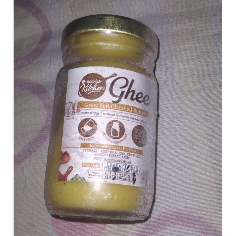 

GHEE nourish kitchen 100gr free laktosa mentega mpasi anak butter lemak sehat