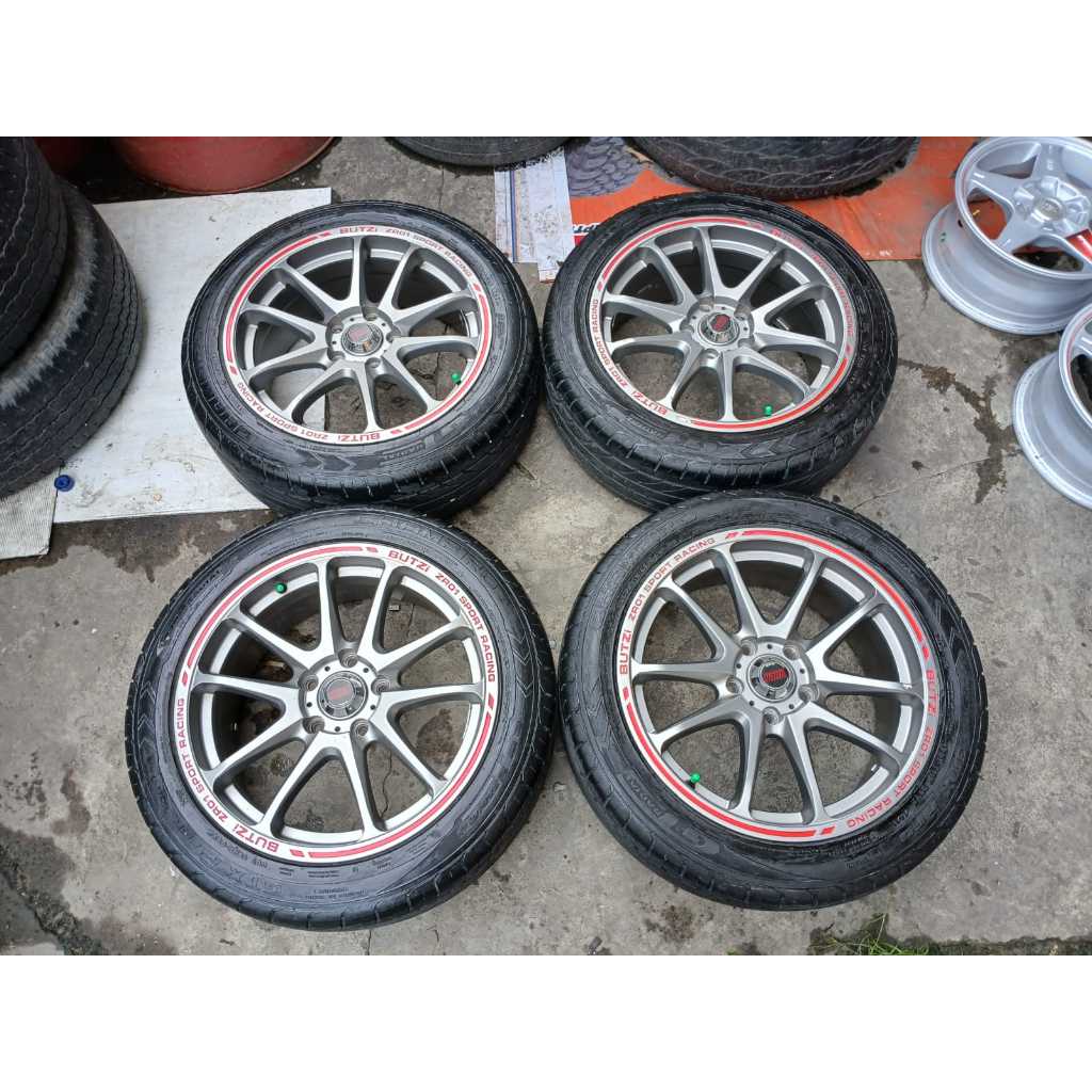 VELG MOBIL BEKAS RACING MURAH RING 17 PCD 5X114 PLUS BAN GT 215 60 R17 BUAT TERIOS INOVA RUSH XTRAIL