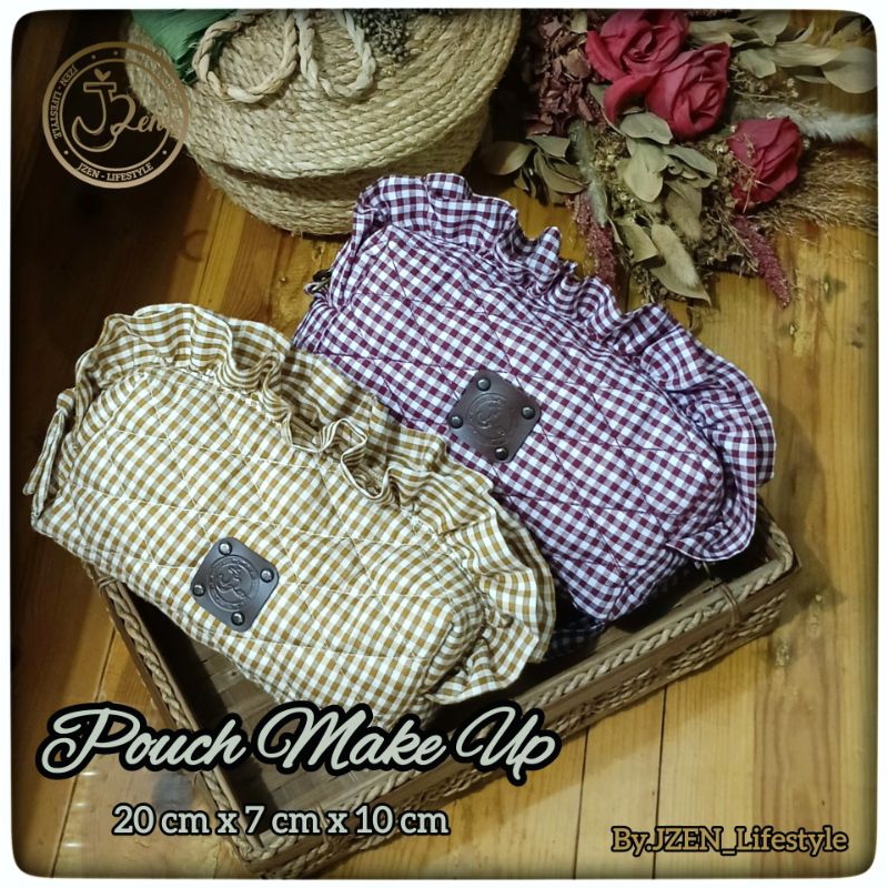 JZEN_Lifestyle - Ruffle Pouch (PC.001.RFL)|Pouch Make Up|Pouch Lucu|Pouch Unik|Pouch Rempel