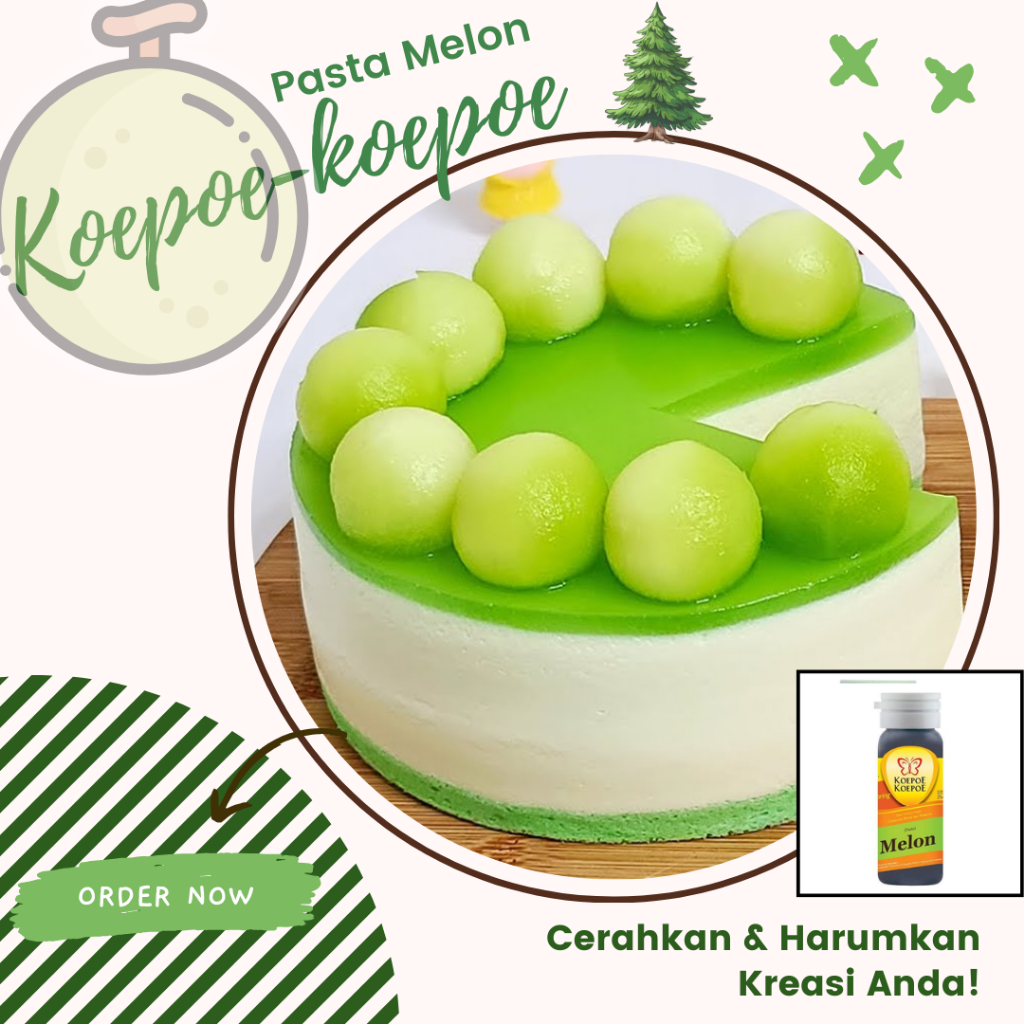 

Koepoe Koepoe Pasta Aroma Melon 25 ml Hijau Pewarna Makanan Food Coloring - Baking, Toples