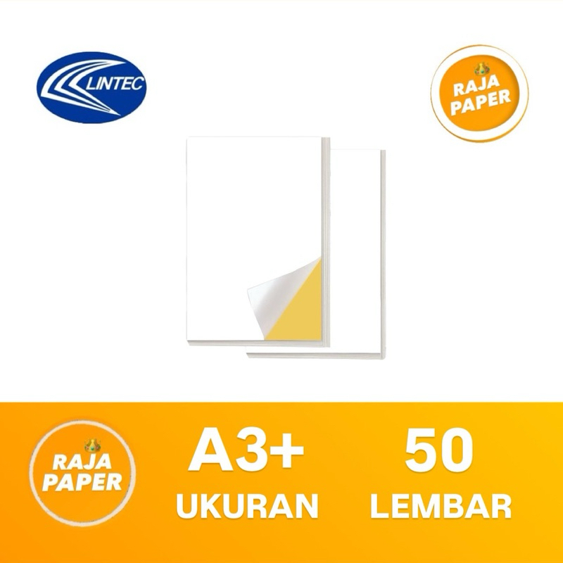 

Kertas Sticker Chromo Glossy Ukuran A3+ 50 Lembar By LINTEC ( 320 Mm x 448 Mm ) / ( 32 Cm x 44.8 Cm ) 50 Lbr 50 Pcs Stiker Kromo Cromo Bontak Bontax Mengkilap A3 Plus