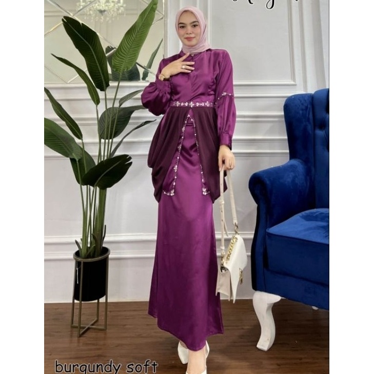 MARIAM COUPLE FAMILY SET TERBARU BURGUNDI SERIES PREMIUM AYAH IBU ANAK CEWE COWO UNGU MAROON BURGUND