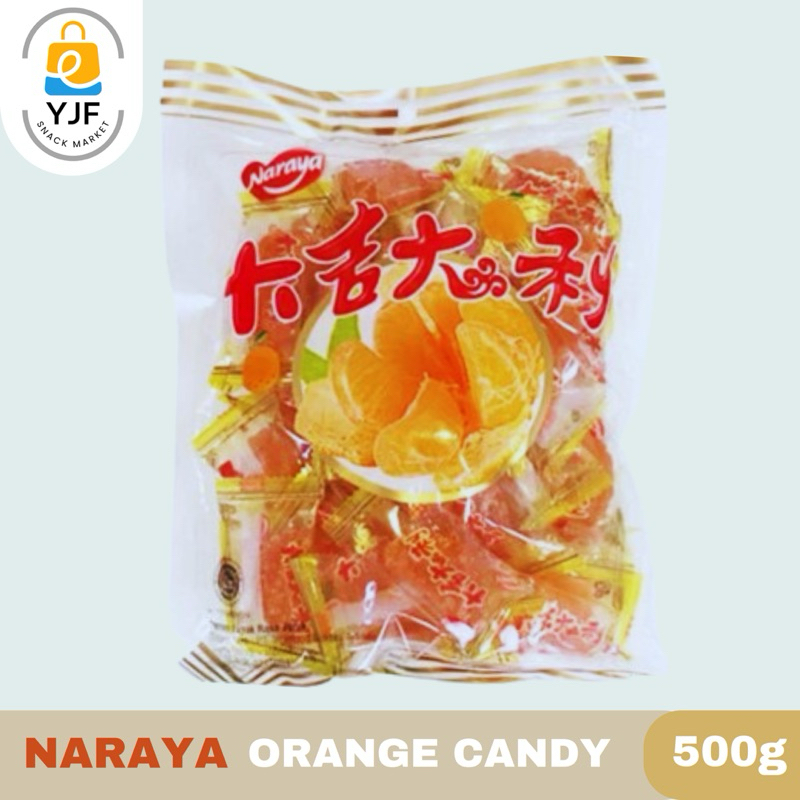 

Naraya Orange Candy EXP 2026 / Permen Jeruk Mandarin / Permen Jeli Rasa Jeruk / Permen Imlek Jeruk - 500g