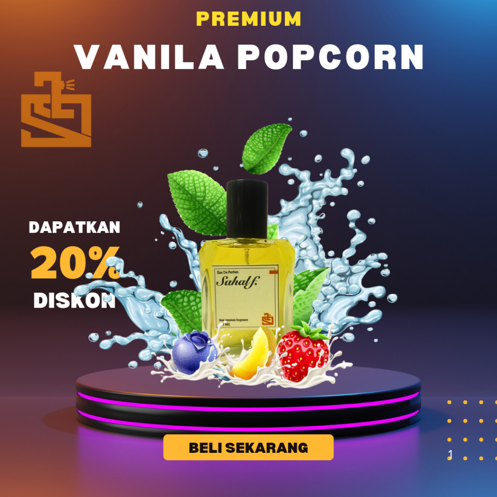 Sahalf Parfum | Parfum VANILLA POPCORN | Perfume Unisex Wangi