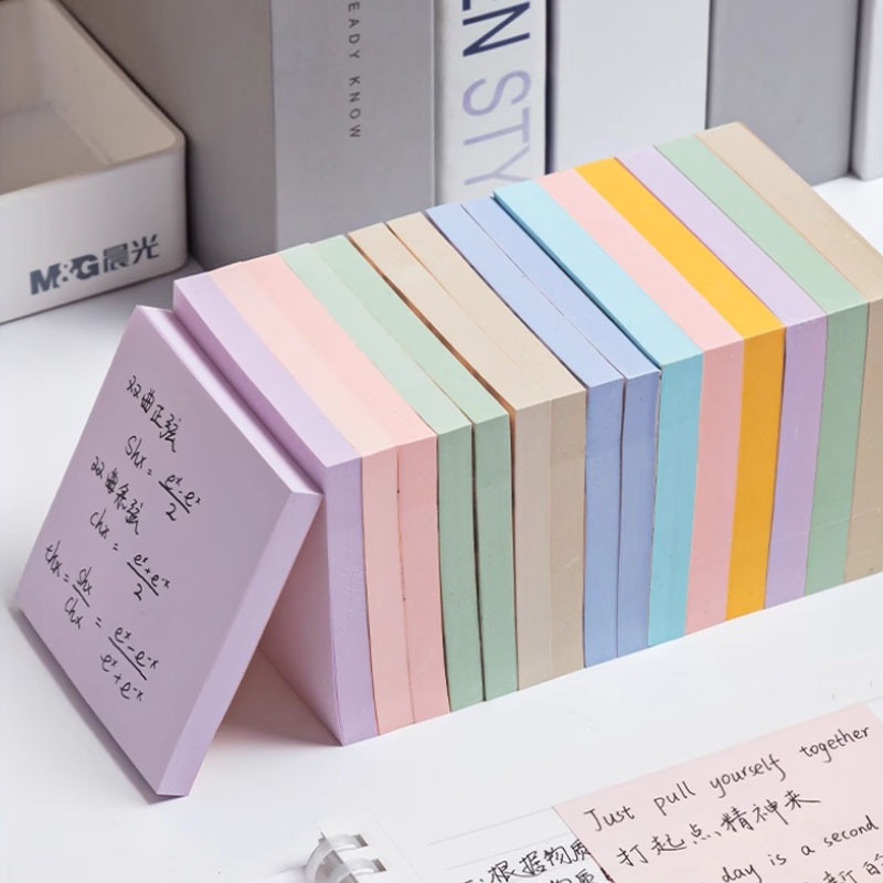 

Morandi Color Sticky Note Memo Label Sticker Bookmark Warna-warni Note Pad Stationery Sekolah