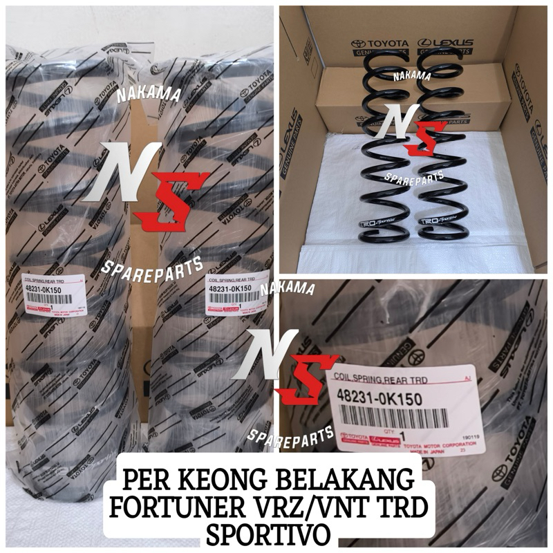 Per keong - Coil Spring Fortuner Vrz / Vnt TRD SPORTIVO belakang asli original