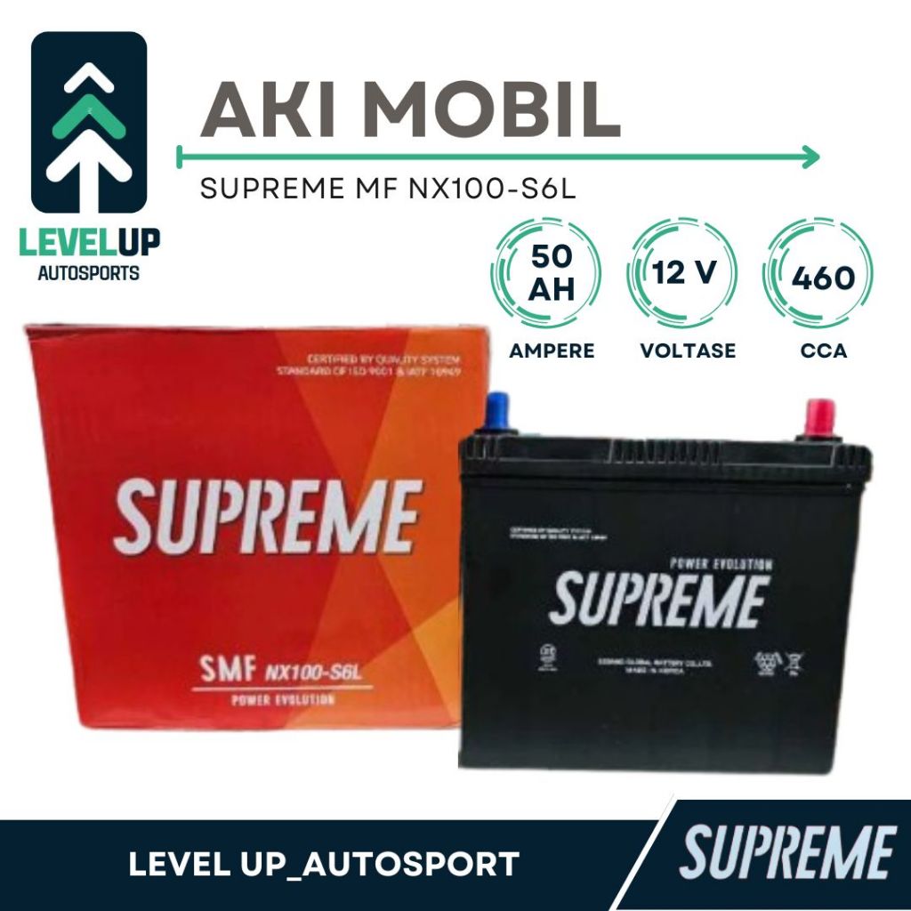 AKI MOBIL SUPREME NX100-S6L / NS60L (50AH) KERING