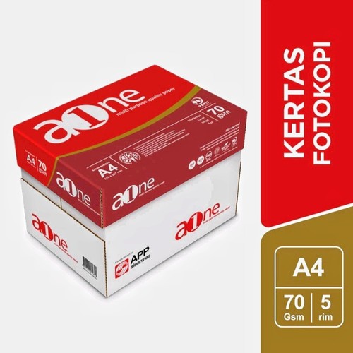 

AONE Kertas HVS A4 70gr Copier 1 Rim (500 Lembar) Kertas Fotocopy - Aone Kertas HVS A4 70gsm - ATJ