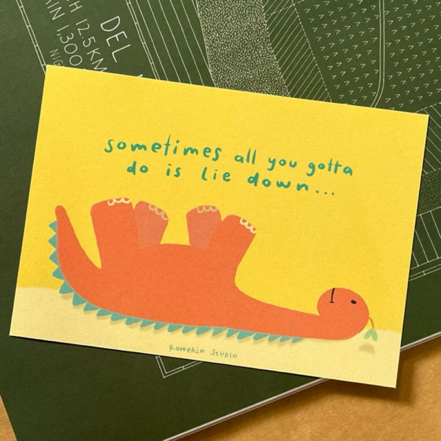 

Lie Down Art Print A6 | Ramekin Studio