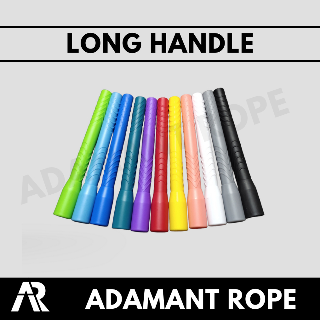 [ADAMANT ROPE]  Long Handle Beaded PVC Jump Rope Only 1pcs Lompat Tali Skipping Tali Cardio