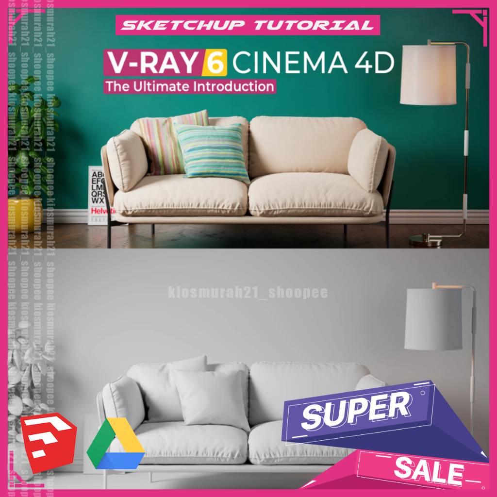 Sketchup - Mograph + VRay 5 and 5.1 MasterClass Sketchup Pro Tutorial