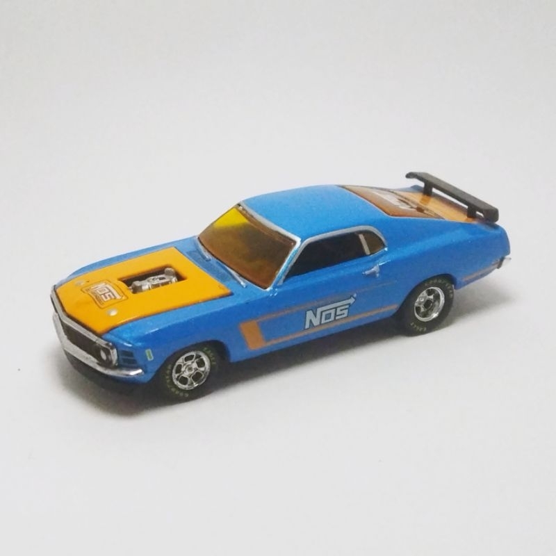 M2 Machines 1970 Ford Mustang Boss 429 Biru Auto Drivers USA dan Putih Series Ford Take Charge Dieca