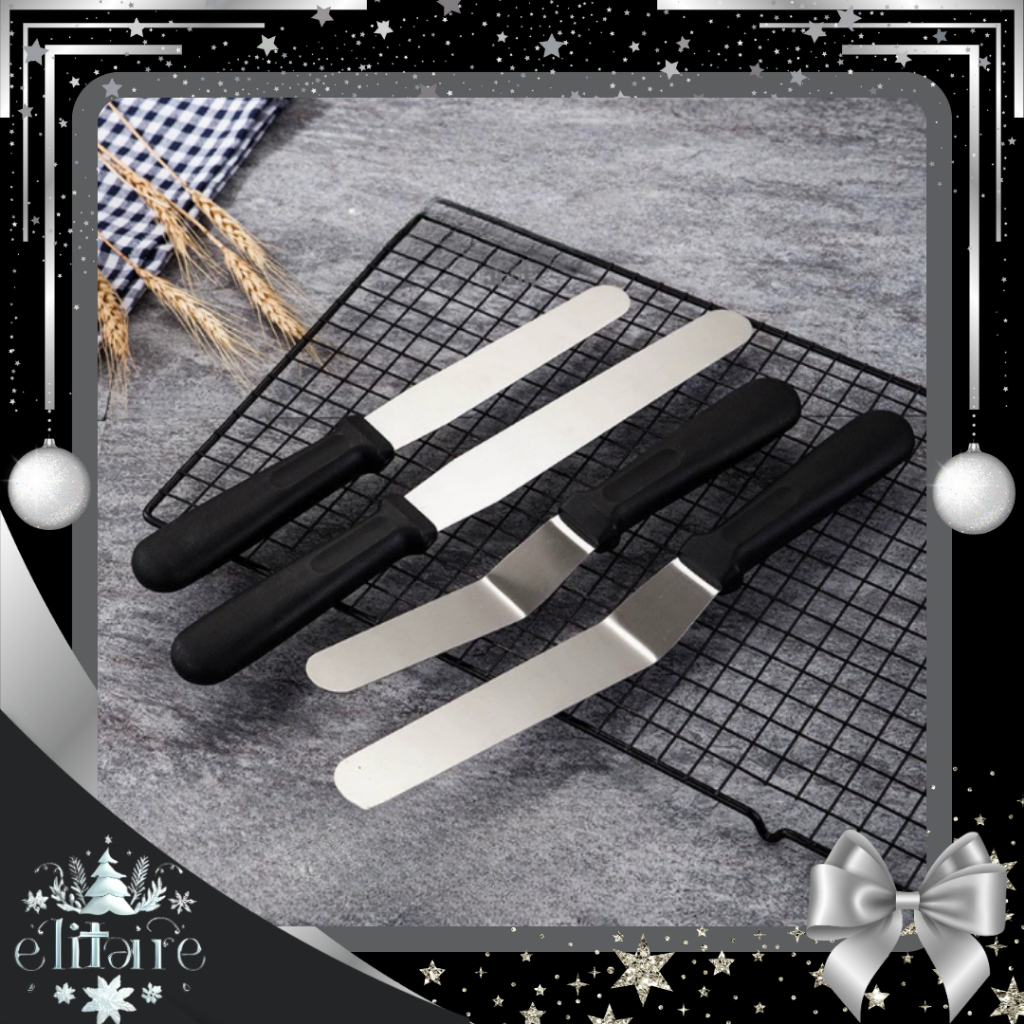 ELITAIRE SPATULA BUTTER CREAM / Butter Cream Knife / Pisau Kue Perata Cream / Spatula Oles Cream / S