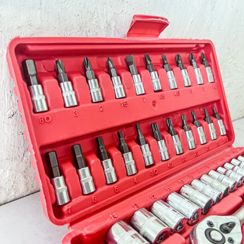 APR AP46 KUNCI SHOCK SET APR JAPAN 46Pcs Kunci Socket Murah
