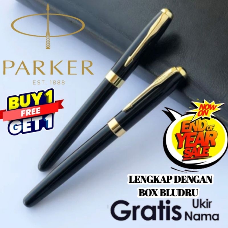 

PROMO...!!! Ballpoint Mewah Profesional Parker Couple Buy 1 Get 1 Free Gratis Grafir Nama Dan Box Exlusive