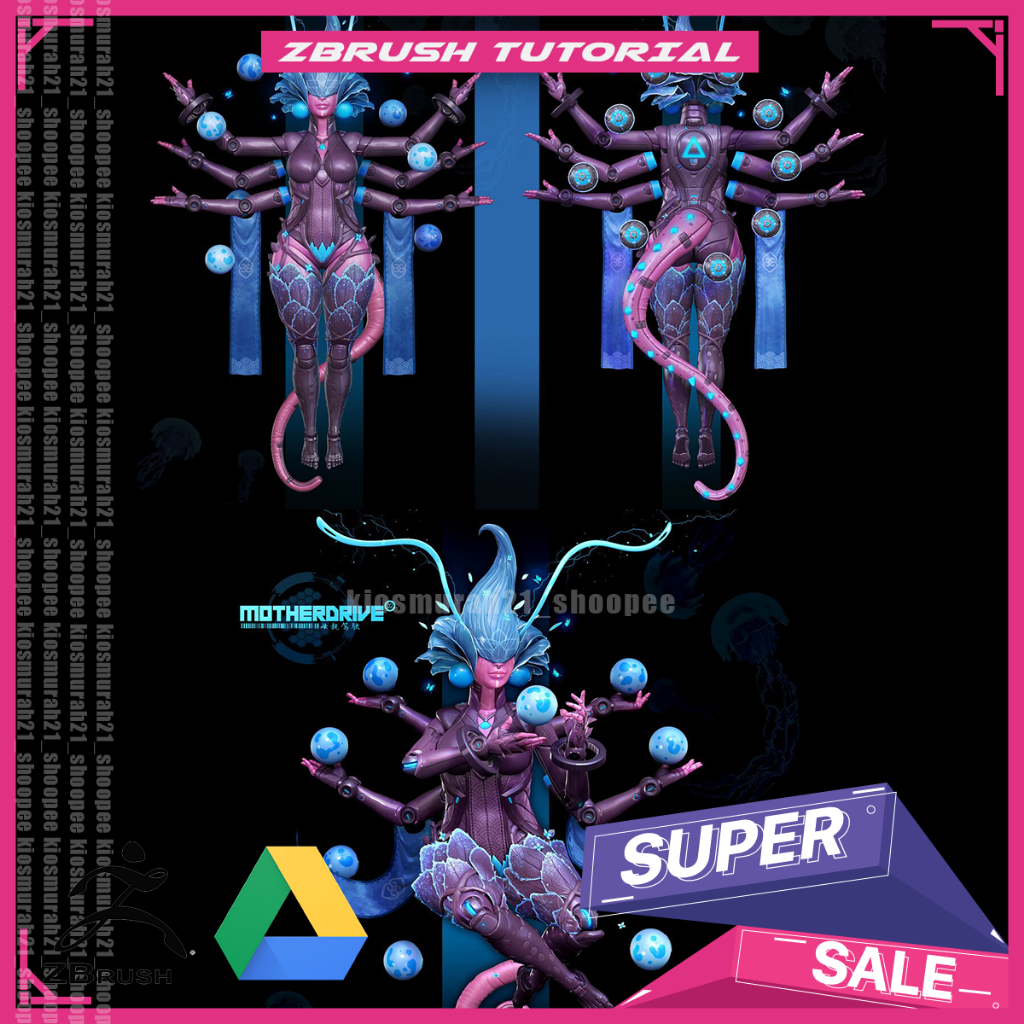 Zbrush - Hard Surface Fantasy Female Character Sculpting in Zbrush Zbrush Pro Tutorial