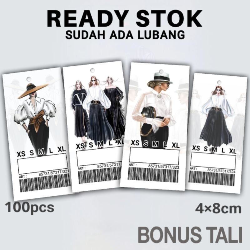 

Hang tag BONUS TALI Label baju Label merk lebel baju hangtag hantag tag gantungan label hanstag label kaos