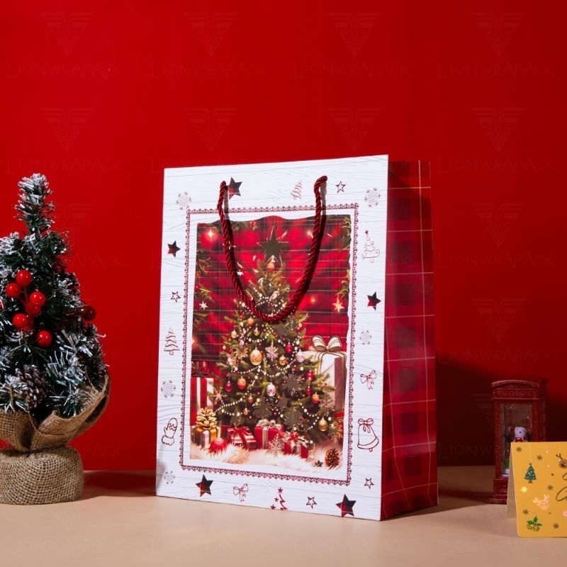 

Premium Paperbag Christmas Gift/Hampers/Paperbag Motif Natal Tebal