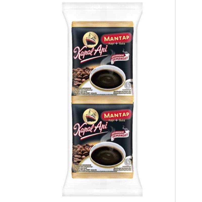 

Kapal Api Mantap Kopi Instan + Gula isi 8 sachet x 25 gram