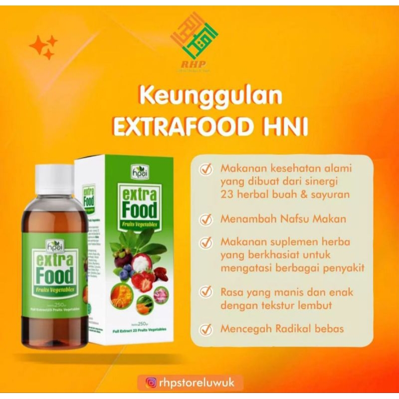 

EXTRAFOODHNIHPAI250ml/HNIHEALTH/MADU HNI/SUPERFOOD