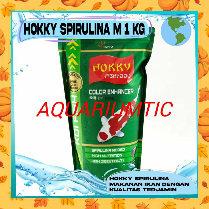 PELET IKAN KOI HOKKY SPIRULINA 1KG PELET IKAN KOI